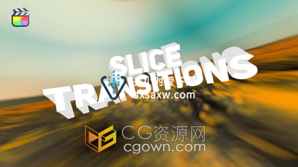 Slice Transitions 2.0 FCPX插件图形切割过渡转场12种预设效果