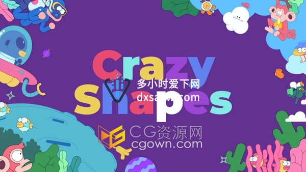 AE脚本Crazy Shapes V1.0制作卡通图形MG动画工具