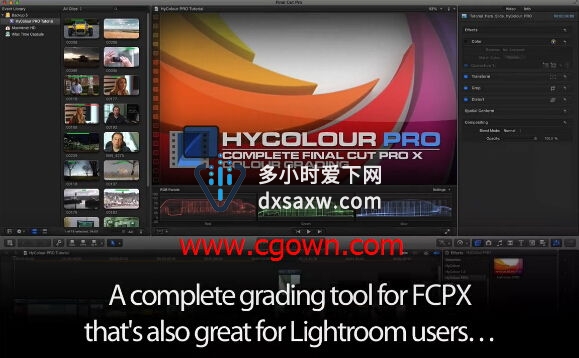FCPX专业电影分级调色插件 HyColour PRO v1.5 Final Cut Pro X