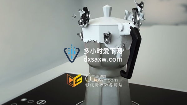 3ds Max视频教程 制作摩卡咖啡壶广告中焕然一新脱皮特效