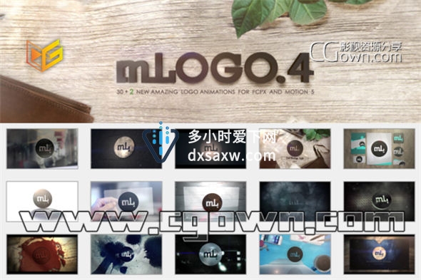 FCPX mLogo 4季 32组标题标志动画 Final Cut Pro X 插件