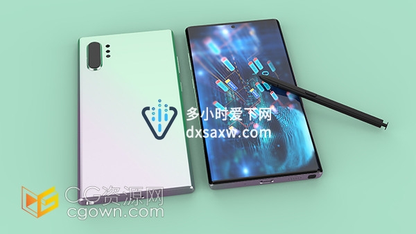 三星盖乐世10手机现代智能产品C4D模型