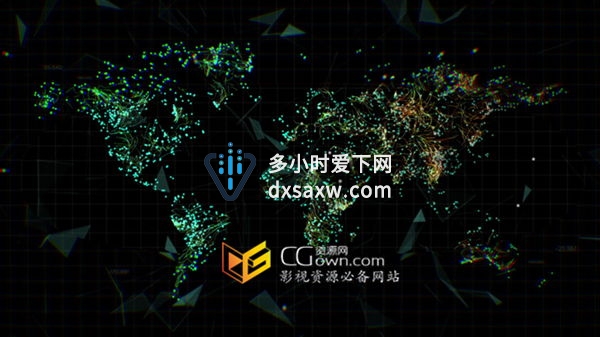 C4D与AE制作世界地图移民流动延时HUD效果 视频教程