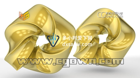 Cinema 4D创建黄金色材质包装元素教程 Creating Gold Material Tutorial