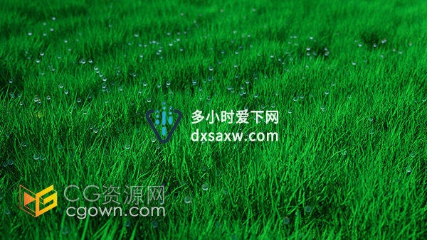 户外足球场地面绿草坪C4D三维模型