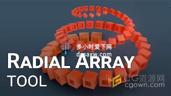 Radial Array Tool v1.2.4 Blender插件径向阵列工具制作MG动画神器