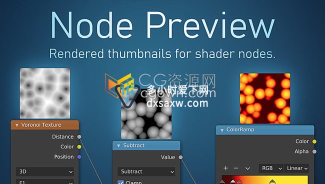 Node Preview v1.7 Blender插件节点缩略图可视化预览工具