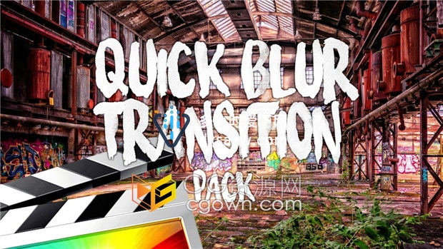 FCPX插件12种快速模糊视频转场过渡动画Quick Blur Transitions