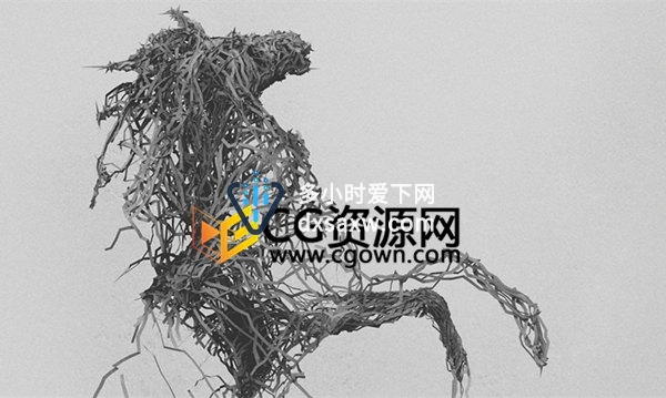 学习C4D制作创意样条三维藤蔓效果马模型中文原创视频教程