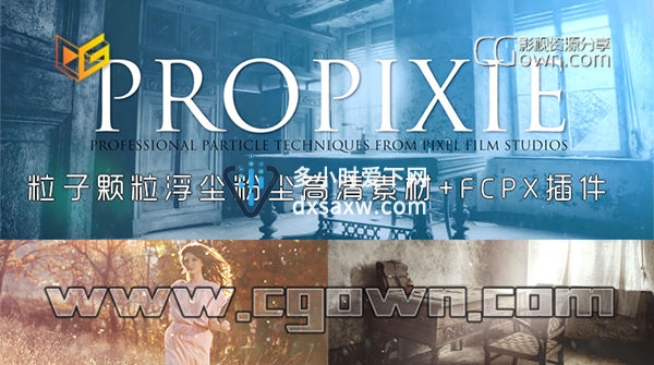 FCPX插件 PROPIXIE – Final Cut Pro X 粒子颗粒浮尘粉尘高清素材