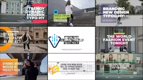 FCPX插件9款动态排版标题介绍视频字幕动画效果