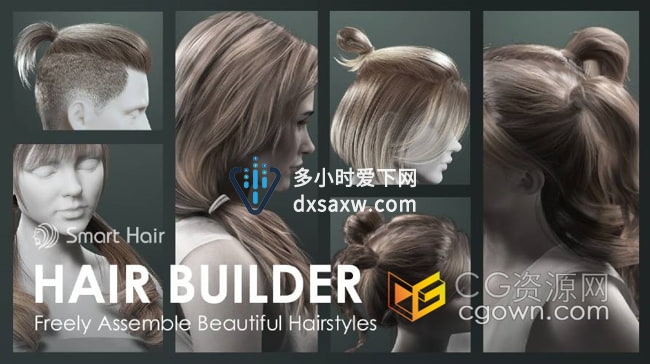 Builder插件Realllusion Smart Hair v2.31智能毛发系统头发眉毛胡须生成