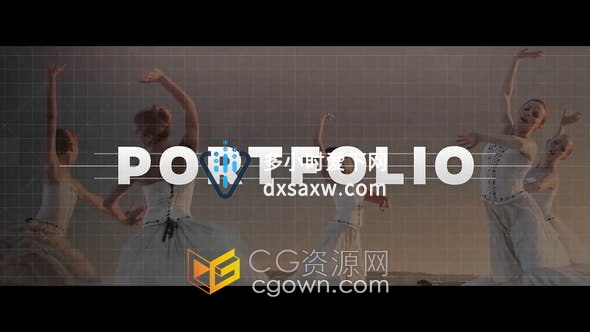 FCPX插件与Motion模板-网格背景图片文字开场视频片头制作