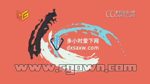 C4D教程 创建CEL动画风格笔触或飞溅水墨的2D动画效果