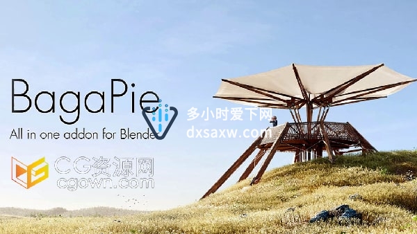 Bagapie 0.6.2.2 + BagapieAssets 1.4.0 Blender插件植物与石头预设生成器