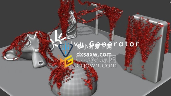 Ivy Generator Blender 3.0常春藤藤蔓生长动画生成器