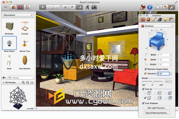 室内设计三维软件 Live Interior 3D Pro v2.9.5 for Mac OSx