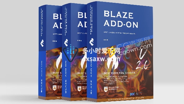 Blaze Add-On v2.0 Blender插件快速制作燃烧火焰烟雾特效