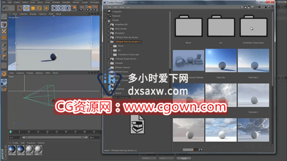 C4D真实天空预设Cinema4dsky Real Sky Studio 1.11 带使用教程