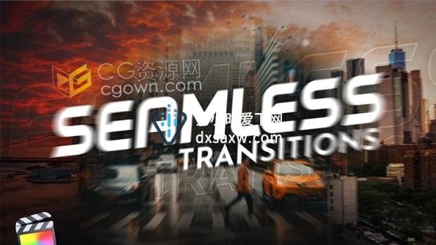 Seamless Transitions FCPX插件80种无缝过渡视频转场模拟镜头移动缩放平移透视变化