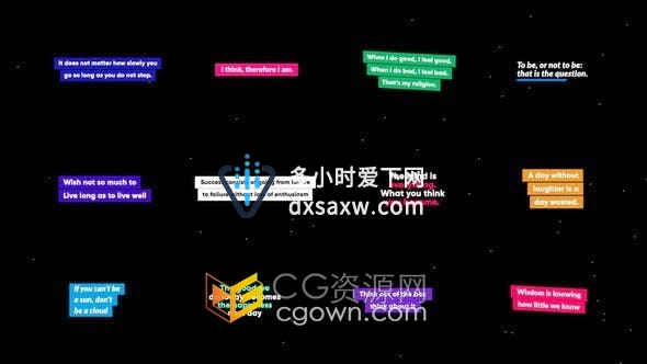 FCPX插件-12组社交媒体对话多行文字动画预设Social Titles