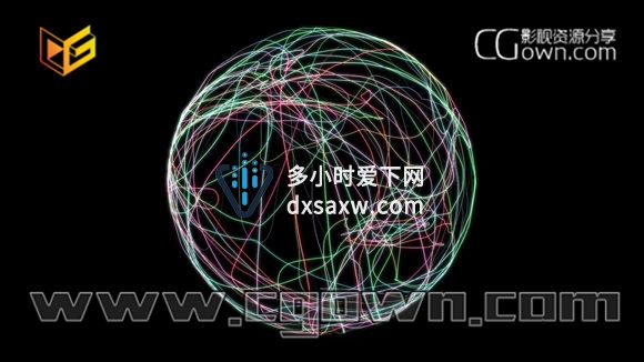 Cinema 4D中建立一个很酷的光线轨迹领域动画 缠绕线效果教程