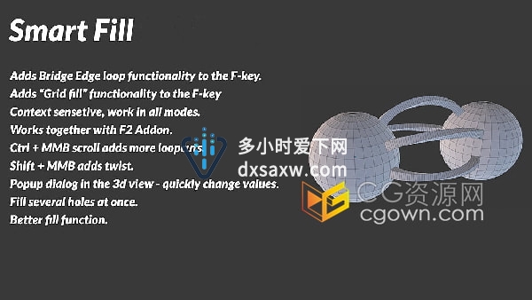 Smart Fill 1.4.0 Blender插件智能填充工具
