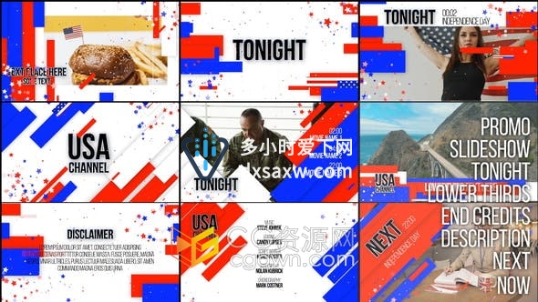 FCPX插件Motion模板-政治电视广播频道包装设计