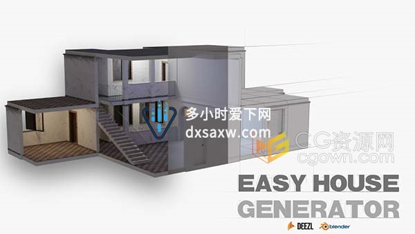 Easy House Generator Blender插件室内设计工具