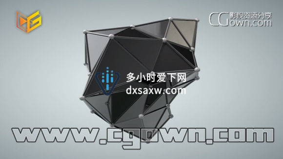 C4D使用运动图形模块创建类似Plexus插件风格点线面的效果