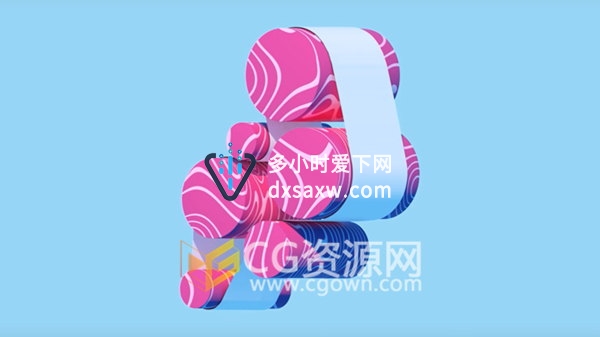 C4D柔体动力学弹性绸丝带柔体转动动画效果 Cinema4D教程