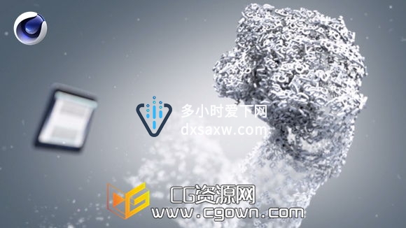 c4d使用运动图形、效应与动力学教程创建粒子变形广告案例教程