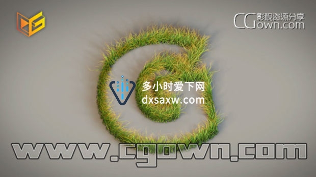 C4D教程 使用刚体运动图形工具的来控制头发或植物草的生长动画
