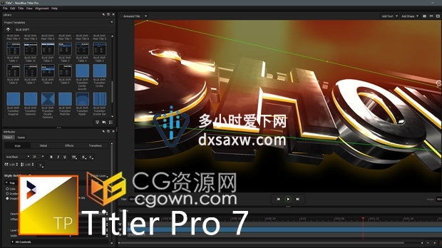 视频字幕标题制作软件插件NewBlue Titler Pro 7 Ultimate 7.3.201016破解版