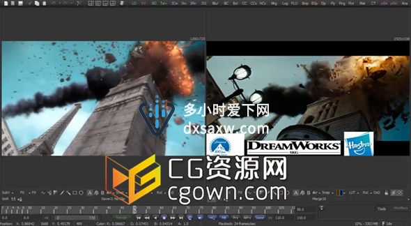 Maya、3ds Max和Fusion创建《变形金刚》电影中楼塔的爆炸镜头特效合成教程