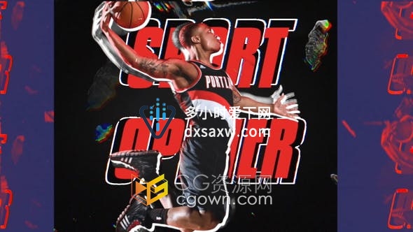 Apple Motion模板Sport Action Intro体育运动简介视频片头-FCPX插件