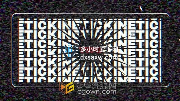 FCPX插件-多彩溶解元素快速故障口号标语标题排版视频片头