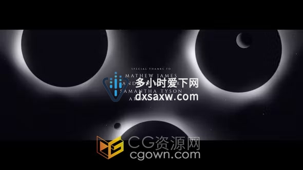 日食视觉效果星球场景动画电影宣传标题设计视频-AE模板