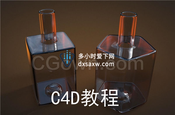 C4D建模教程程序化预设酒瓶制作学习Cinema 4D教程下载
