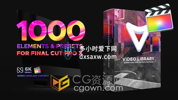 Video Library FCPX插件1000多个视频效果特效预设
