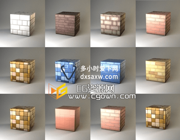 C4d Vray瓷砖墙壁和地板材质预设包