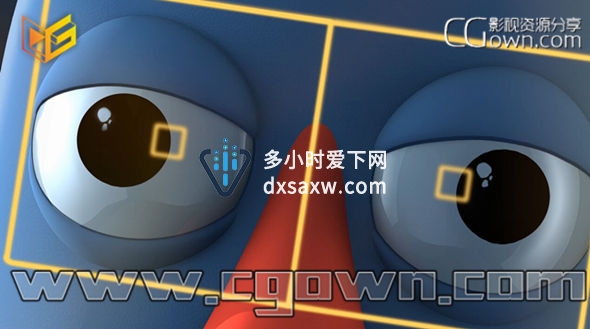 C4D教程 卡通角色人物眼睛绑定动画视频教程 带工程文件