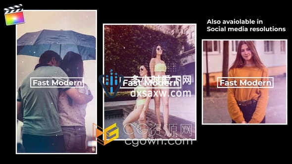 FCPX插件-15个场景快速介绍现代时尚抖音短视频制作