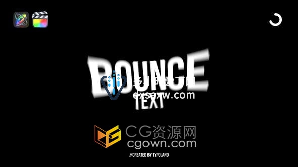 FCPX插件-52个弹跳文本动画预设视频字幕效果Bounce Text Animations