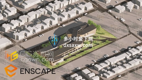 Enscape 3D v3.3.0实时渲染器插件支持Rhino/SketchUp/VectorWorks/Archicad/Revit