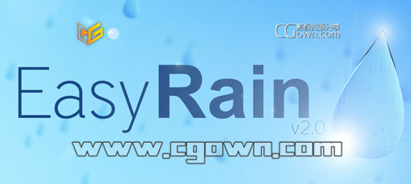 C4D快速生成雨滴下雨效果插件 Easy RAIN v2.0 for Cinema 4d R15-R16 带使用教程