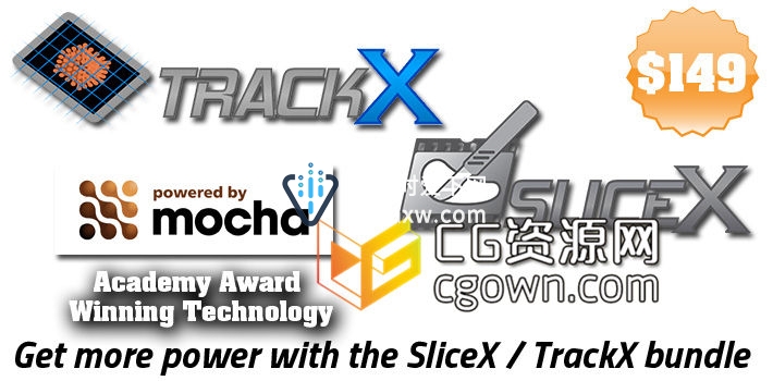 FCPX插件 追踪遮罩 Coremelt SliceX and TrackX by Mocha 2.8.2
