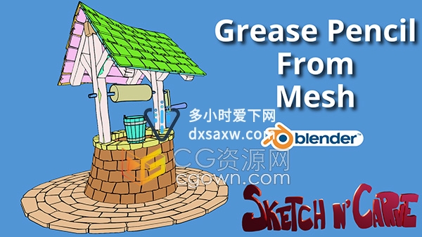 Grease Pencil From Mesh v2.5.0b Blender插件油性铅笔卡通风格