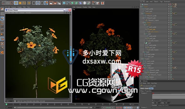 c4d模拟真实植物生长的插件 Xfrog v5.2 for Cinema 4D R15 – Build 140214 (Win64)