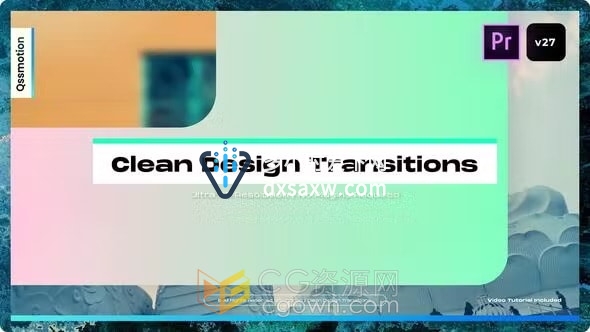 Clean Design TransitionsPR模板4K分辨率视频转场过渡效果